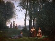 Jean-Baptiste Camille Corot Le concert champetre Germany oil painting artist